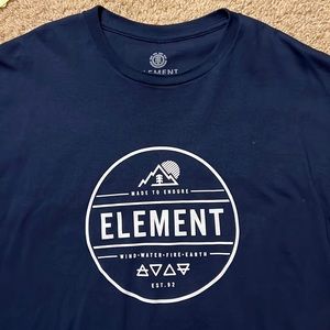 Element XXL Dark Blue Graphic T-Shirt With White Trim